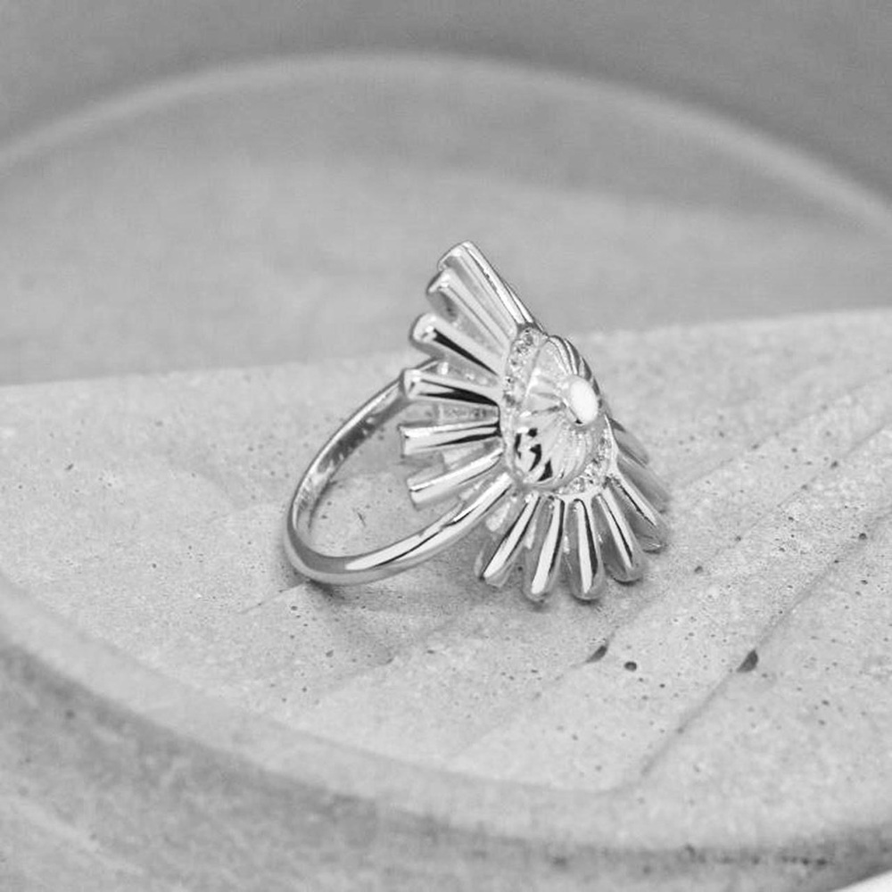 Silver Evil Eye Statement Ring - image 5